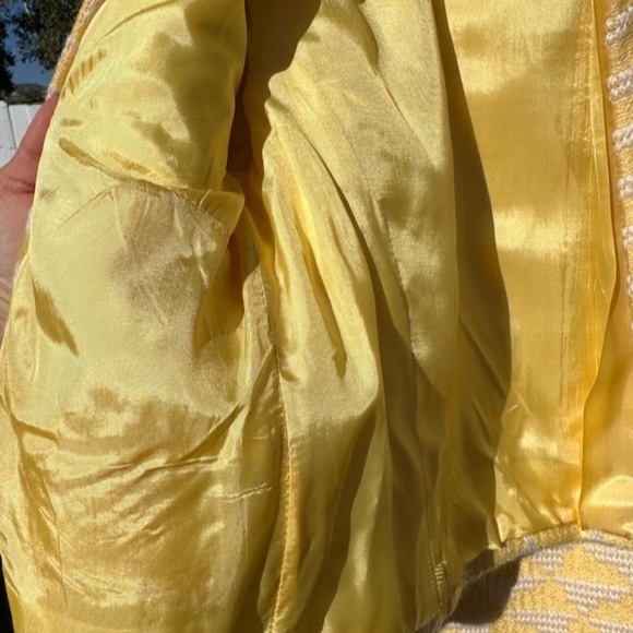 VINTAGE Rosier Patterned Yellow Suit - Picture 2 of 16